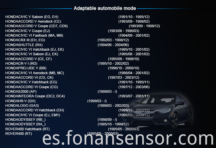 Sensor de mapa de presión del colector de admisión de alta calidad para HONDA CIVIC VI Hatchback EJ EK 1.4 1.5 1.6 1995-2001 37830P0GS00 SU4022